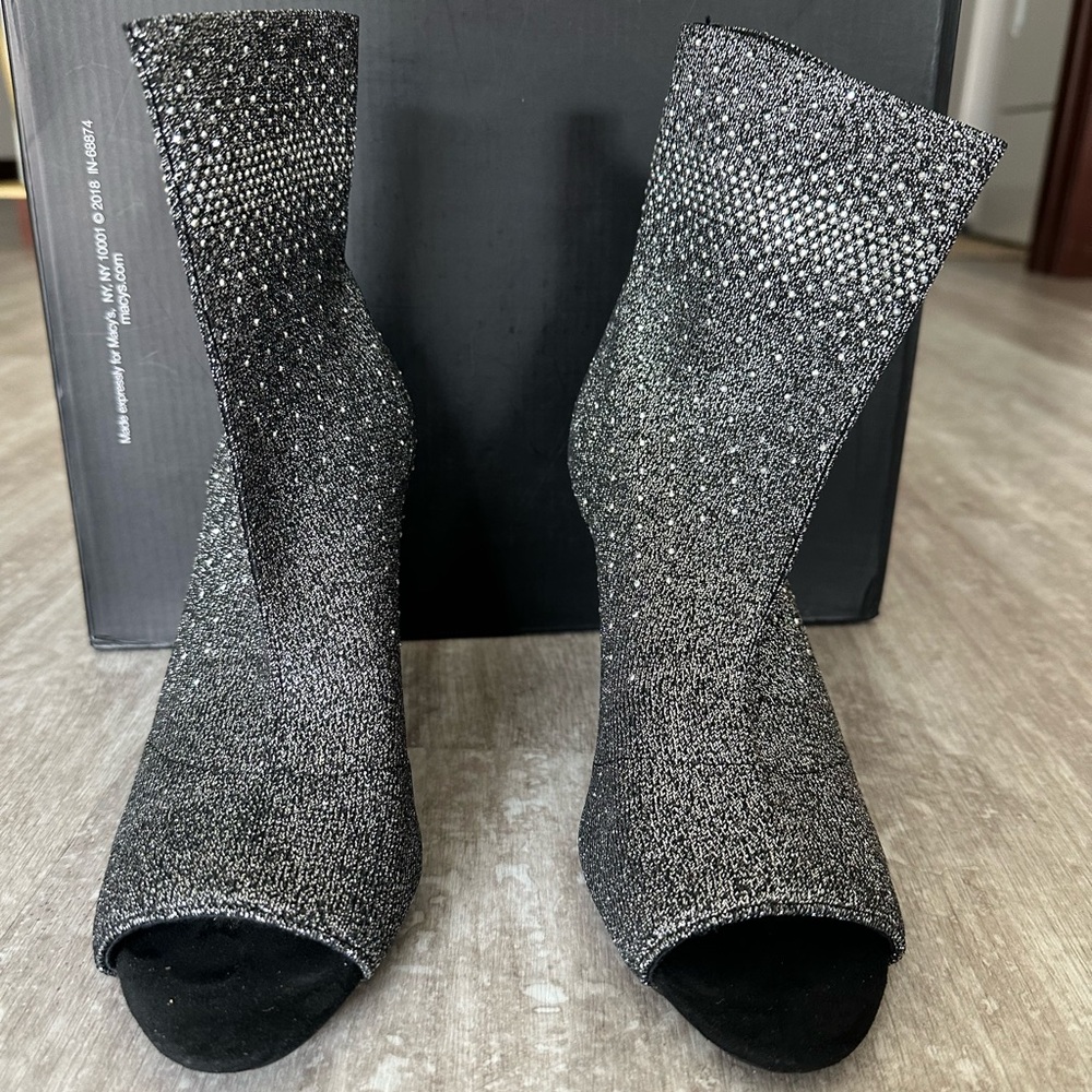 INC International Concepts CLOTH OPEN TOE BOOTS